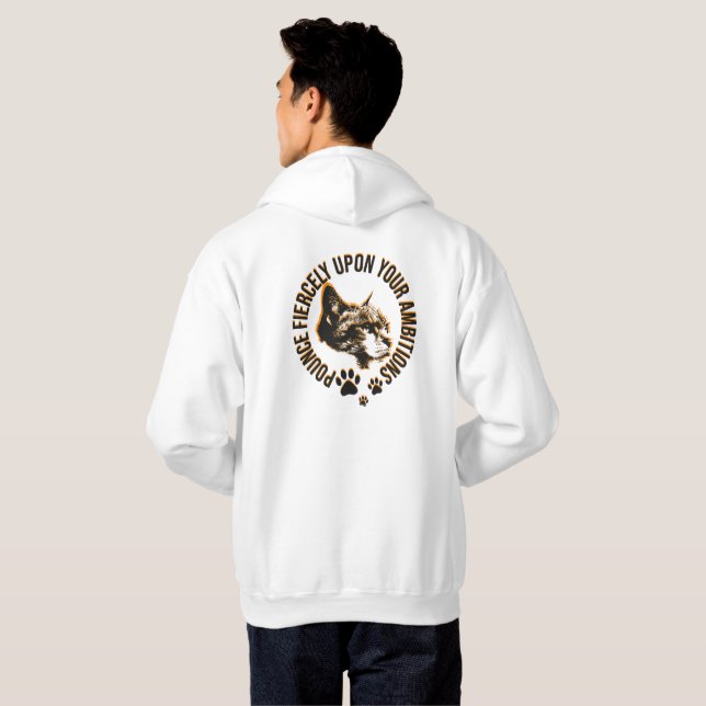 Pounce Sammlung Motivation für Katzen Liebhaber Hoodie (Schwarz voll)