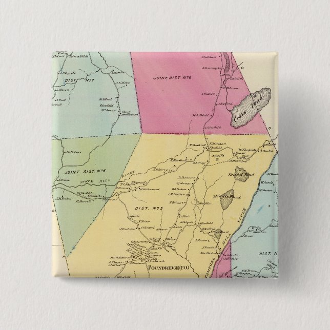 Poundridge, Stadt Button (Vorderseite)