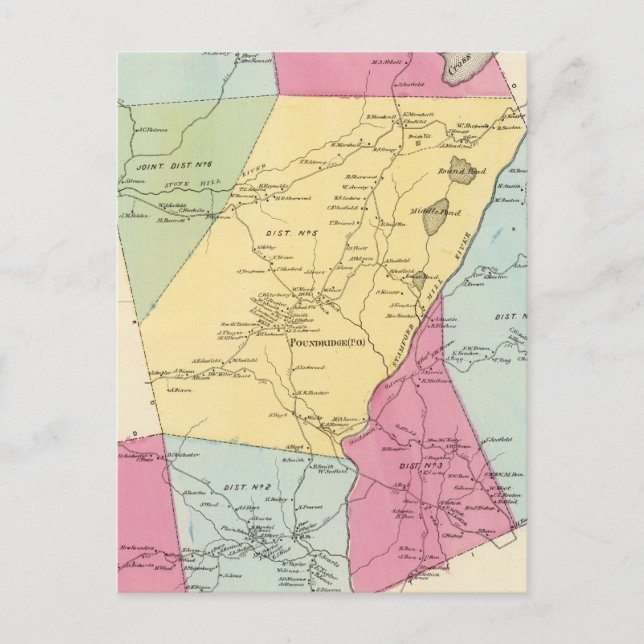 Poundridge, Stadt Postkarte (Vorderseite)