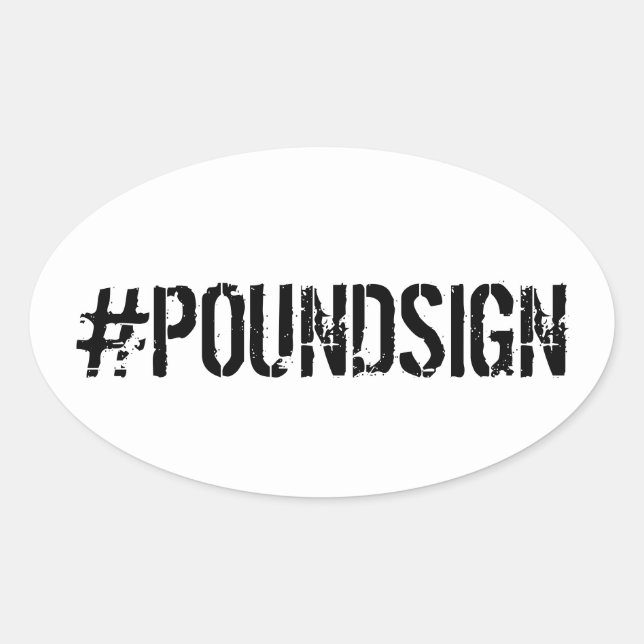 #POUNDSIGN Sticker (Vorderseite)