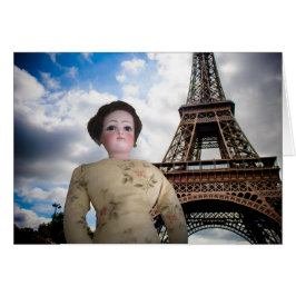 Poupée de mode française avec carte Tour Eiffel