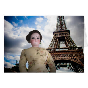 Poupée de mode française avec carte Tour Eiffel