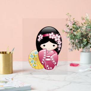 Poupée Kokeshi Printemps - Cute Japonaise Geisha G