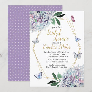 poupée nuptiale invitation lavande violette