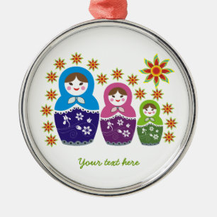 Poupées russes Matryoshka ornement personnalisé