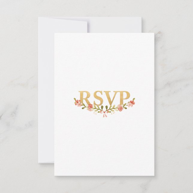 Pour avoir et tenir la carte RSVP de mariage flora (Devant)