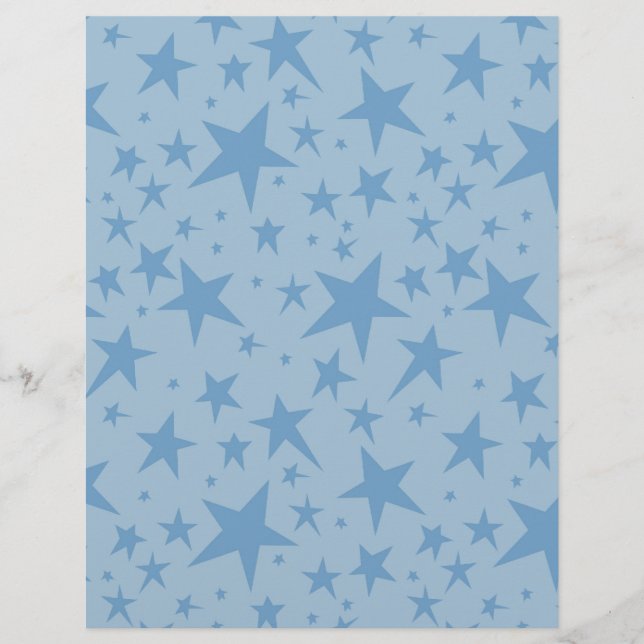 Pour Baby Boy Scrapbook Papier Grandes Étoiles (Devant)