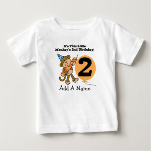 Pour Bébé 2ème T-shirt personnalisé d'anniversaire de peti