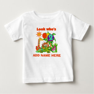 Pour Bébé 2ème T-shirt personnalisé d'anniversaire de safa