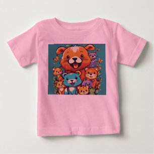 Pour Bébé Adorable Joueur Enfants Animal T-shirt Design
