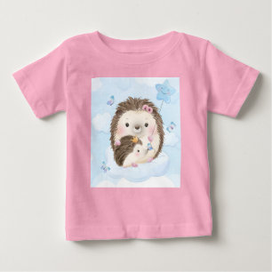 Pour Bébé Adorables Hérisson Mère Et Baby T-Shirt