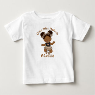 Pour Bébé Africain-Américain Baby Girl Melanin T-Shirt