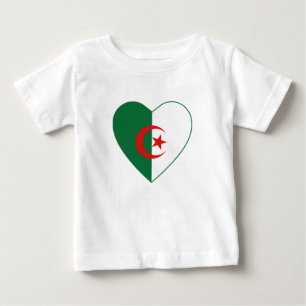 Pour Bébé Algeria Flag Heart T-Shirt