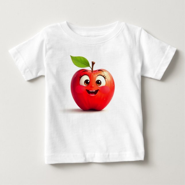Pour Bébé Apple printed Baby Fine Jersey T-Shirt (Devant)