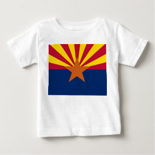 Pour Bébé Baby T-Shirt avec le drapeau de l'Arizona, États-U
