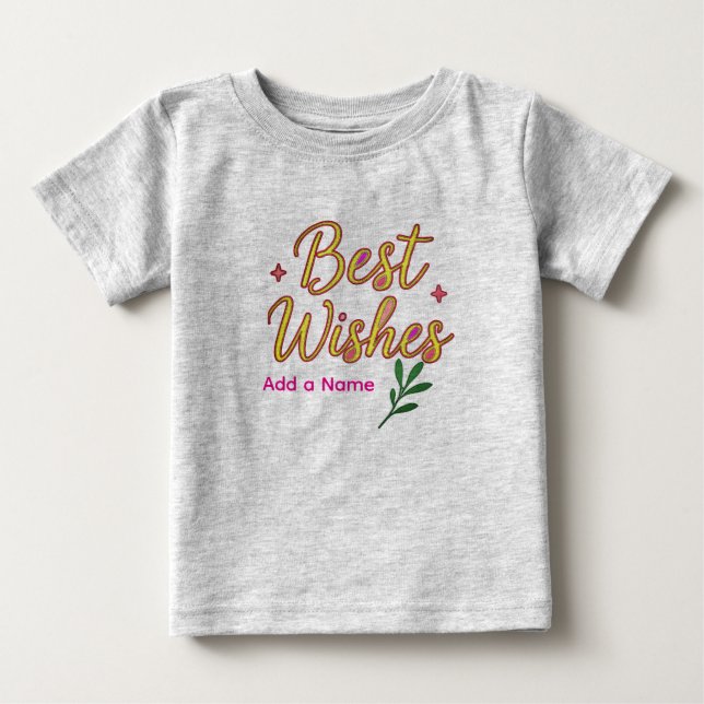 Pour Bébé  Baby T-Shirt – Personalized with  Name (Devant)