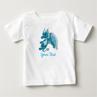 Pour Bébé Blue Dragon Cartoon Baby T-Shirt