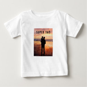 Pour Bébé Bonne Fête des pères - Super Papa Baby T-Shirt