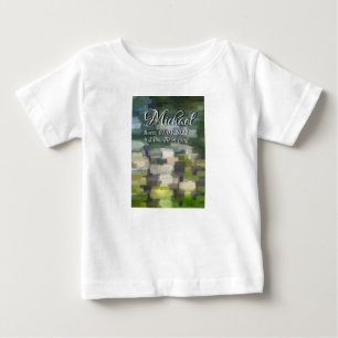 Pour Bébé Brick Abstrait Summer Green Baby T-shirt