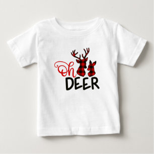 Pour Bébé Buffalo Plaid Oh Deer T-Shirt