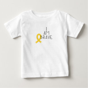 Pour Bébé cancer de l'enfance. Je suis courageux. T-shirt bé