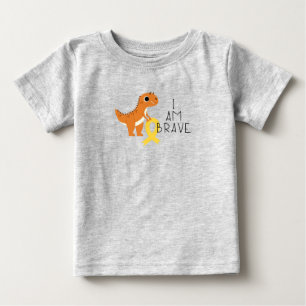 Pour Bébé cancer de l'enfance. Je suis courageux. T-shirt bé