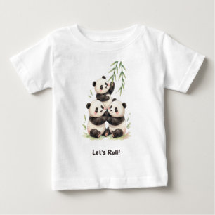Pour Bébé C'est parti ! T-Shirt Trio de Panda Mignon Pyram