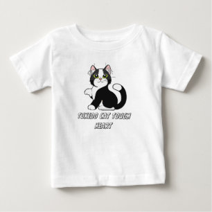 Pour Bébé "Chat Smoking Élégant Cœur Endurci T-Shirt de Chat