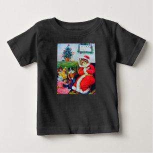 Pour Bébé Chat vintage Noël, T-shirt Louis Wain Baby