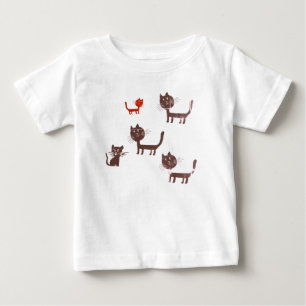 Pour Bébé Chats amusants Baby Fine Jersey T-shirt