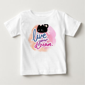 Pour Bébé chemise t-shirt design chat et rêve