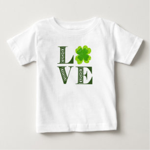 Pour Bébé Chemise T-shirt LOVE Nœud Celtique Trèfle Vert Irl