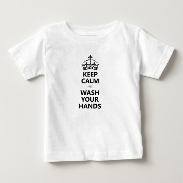 Pour Bébé covid-19 keep calm and wash your hands t-shirt (Devant)