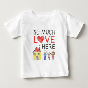 Pour Bébé Crayon Dessin Tellement d'Amour Ici T-Shirt Famill