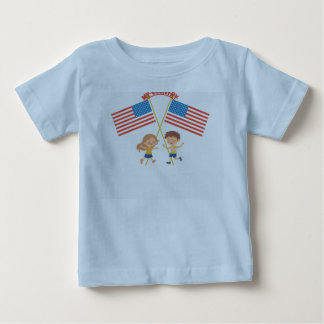 Pour Bébé Cute Kids USA Drapeau de Mon Pays T-Shirt | Patrio