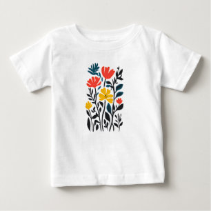 Pour Bébé Flore Abstraite, art floral moderne Baby T-Shirt