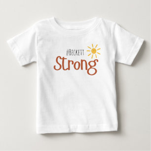Pour Bébé fort #nom cancer de l'enfance Baby T-shirt