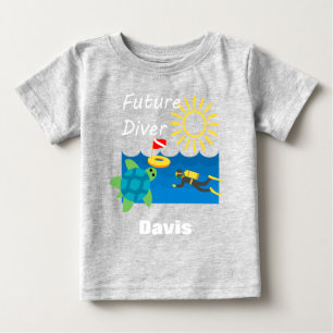 Pour Bébé Future Diver Design - Baby Fine Jersey T-Shirt