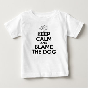 Pour Bébé Gardez le calme et blâmez le T-shirt drôle de b