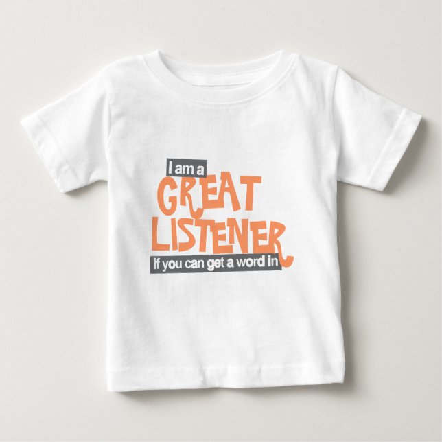 Pour Bébé Grand écouteur tout-petits t-shirt orange (Devant)