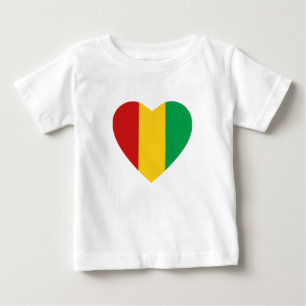 Pour Bébé Guinea-Conakry Flag Heart T-Shirt