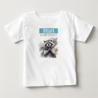 Hivernal Vibes Raccoon - T-shirt 1er anniversaire