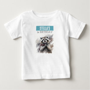 Pour Bébé Hivernal Vibes Raccoon - T-shirt 1er anniversaire
