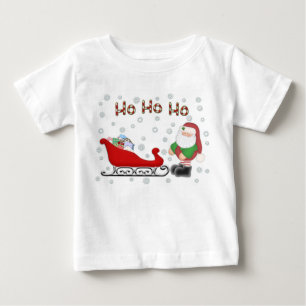 Pour Bébé Ho Ho Ho T-shirt de blanc d'enfants en bas âge de