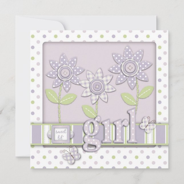 Pour Bébé Invitation Carré LG2 (Devant)