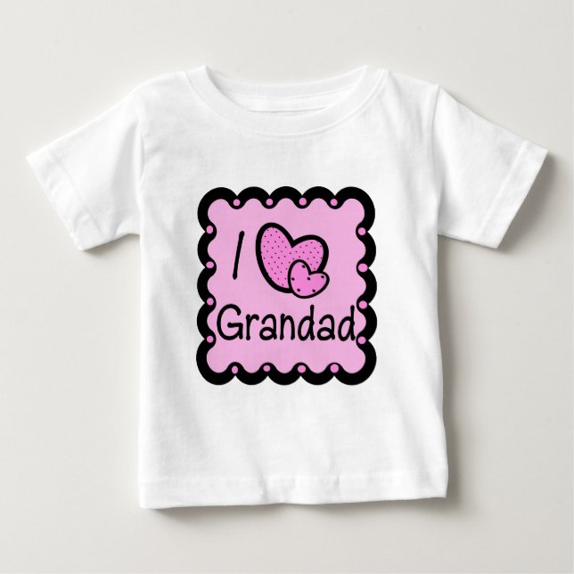 Pour Bébé J'Aime Grand-Père Mignonne T-shirt (Devant)