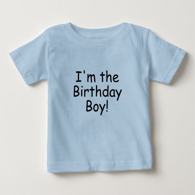 Pour Bébé "Je suis le garçon d'anniversaire !" T-shirt (Devant)