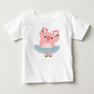 Pour Bébé Joli T-shirt Ballerina Pig BAIN Carton