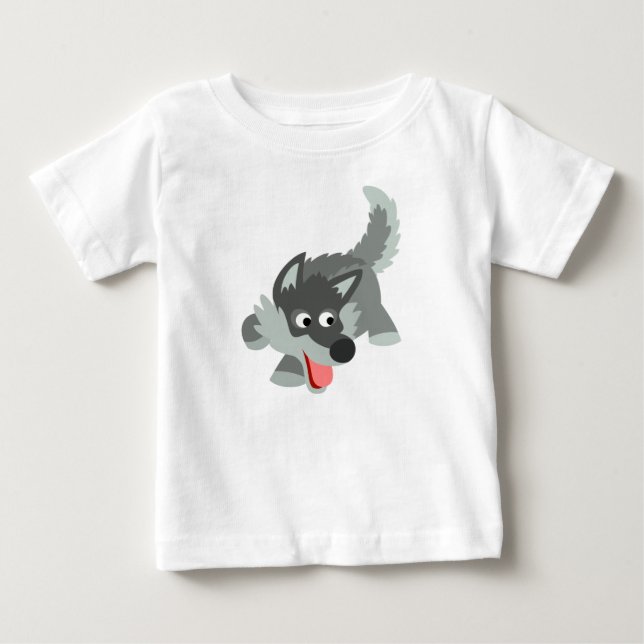 Pour Bébé Joli T-shirt Cartoon Wolf Baby (Devant)