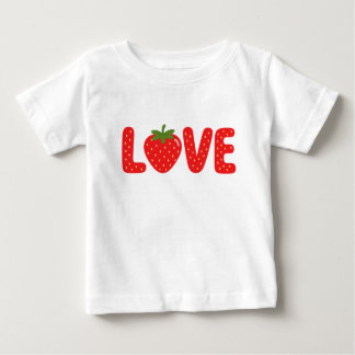 Pour Bébé Joli T-Shirt Enfant LOVE Fraise Mignon